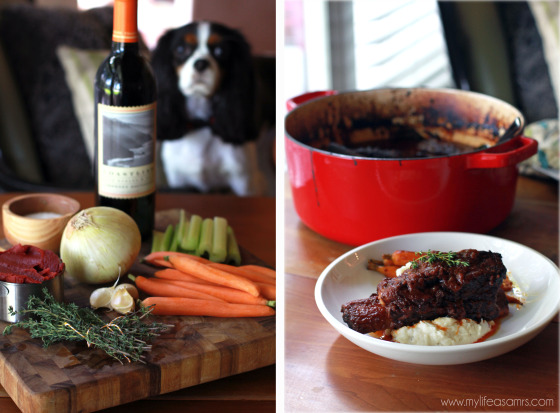 Red Wine Braised Short Ribs via My Life as a Mrs